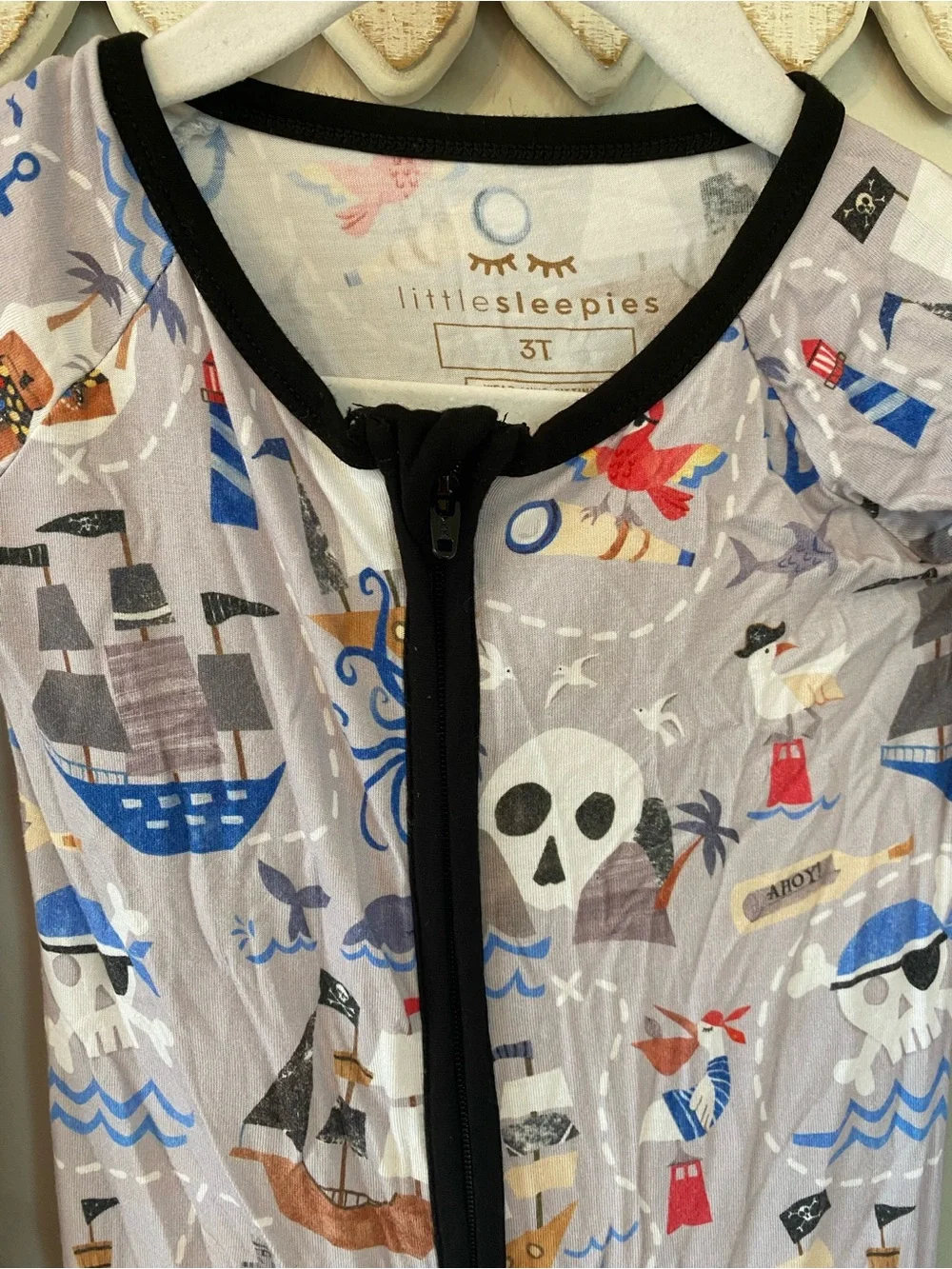 Little Sleepies Kids Bamboo Pajamas Bundle- to the rescue, pirates and stars. 3T